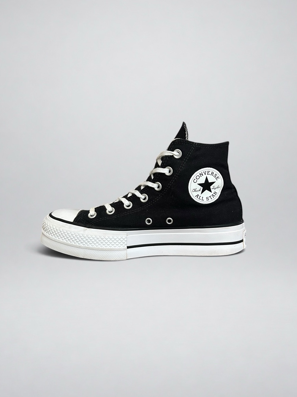 Converse Chuck Taylor All Star Lift Platform Black High Top Women’s 8 - Picture 4 of 12